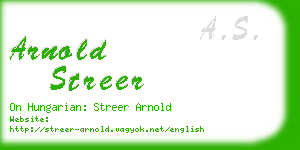 arnold streer business card